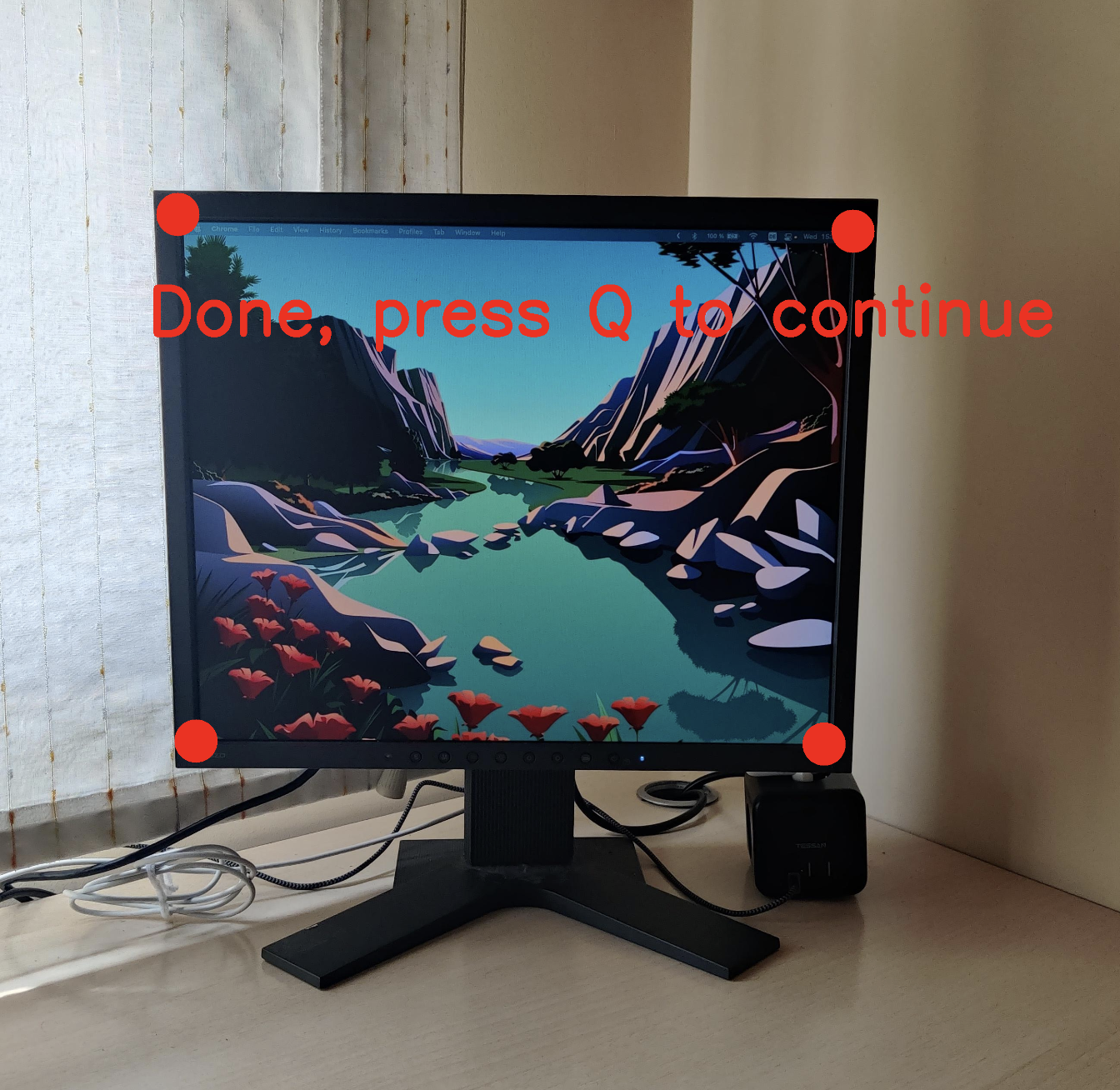 Select screen corners