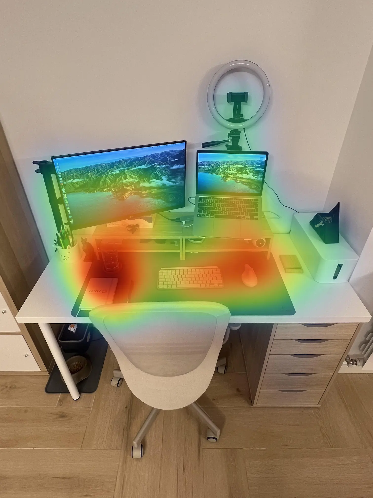 Desk heatmap