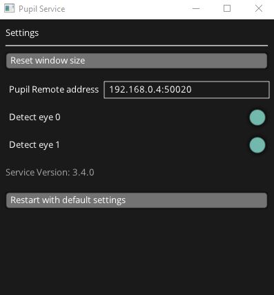 Pupil service GUI