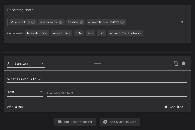 Template Naming Example